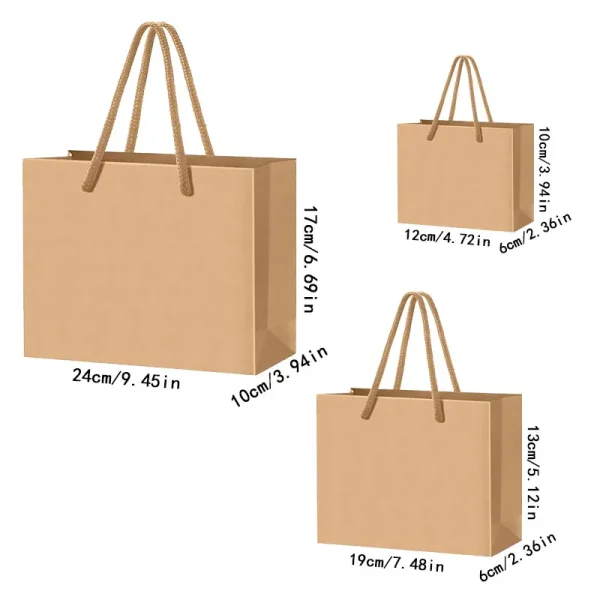 8/12pcs Mini Gift Wrap Paper Bags With Handles For Birthday Gifts,Weddings,Party Favors,Graduation, Holidays, Celebrations 2