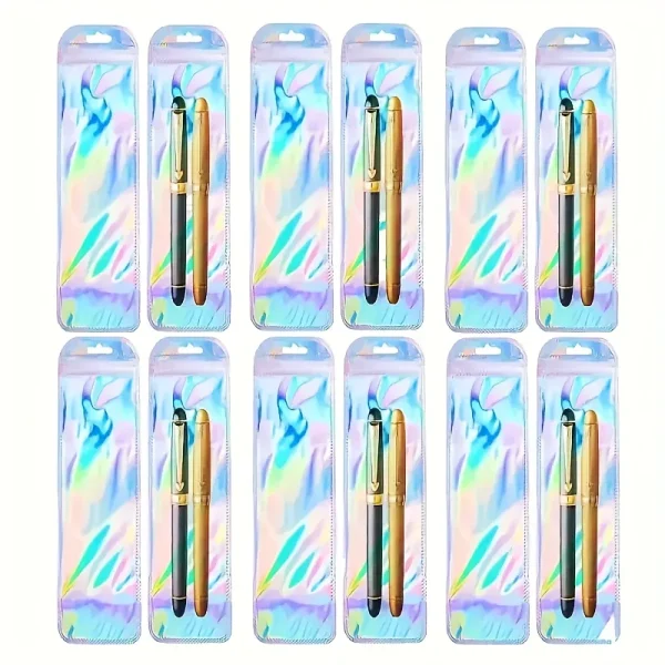 50 holographic gift bags with resealable zippers - suitable for jewelry, pens, etc. - PP material small commodity bag 2