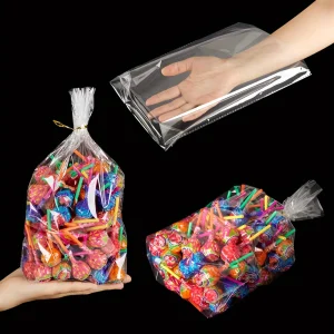 Transparent Plastic Candy Bags with Bottom Birthday Party Decor Baby Shower Wedding Party Supplies  Cookie Gift Packing Bags 1