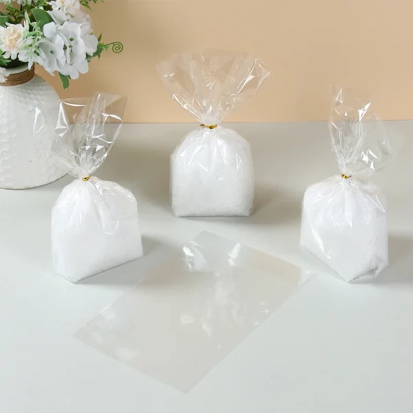 Transparent Plastic Candy Bags with Bottom Birthday Party Decor Baby Shower Wedding Party Supplies  Cookie Gift Packing Bags 5