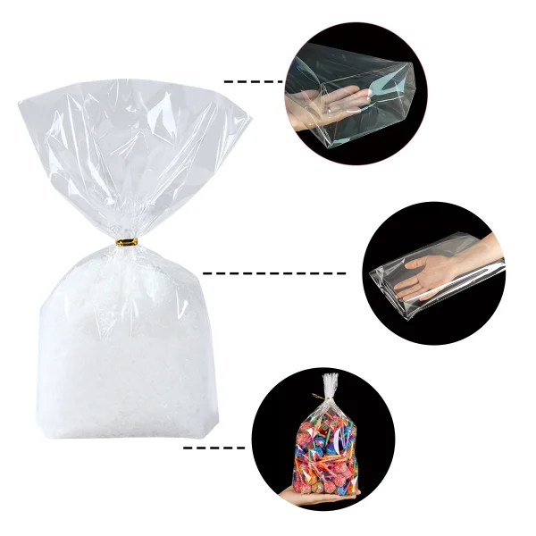 Transparent Plastic Candy Bags with Bottom Birthday Party Decor Baby Shower Wedding Party Supplies  Cookie Gift Packing Bags 6