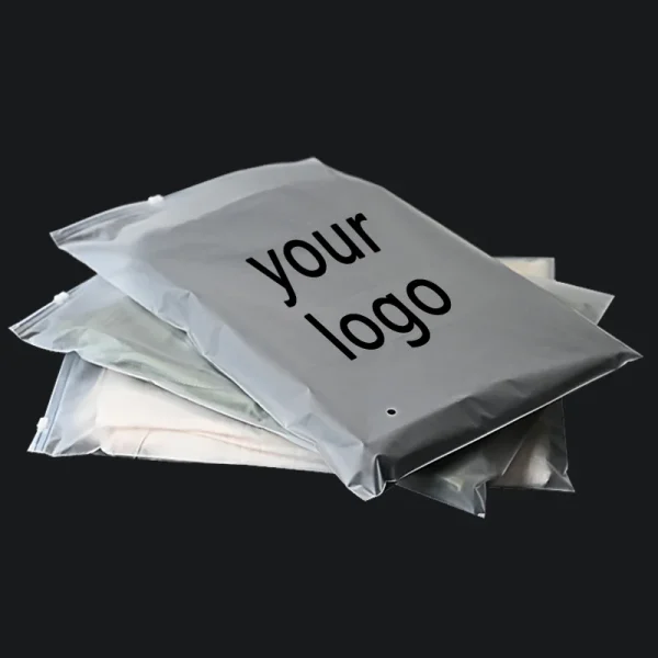 50PCSCustom Storage Frosted Zipper Bags Home Clothing Shirts Business Small Business Packaging Product Bags Print Your Own Logo 2