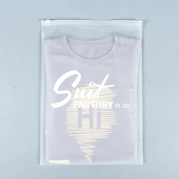 50PCSCustom Storage Frosted Zipper Bags Home Clothing Shirts Business Small Business Packaging Product Bags Print Your Own Logo 3