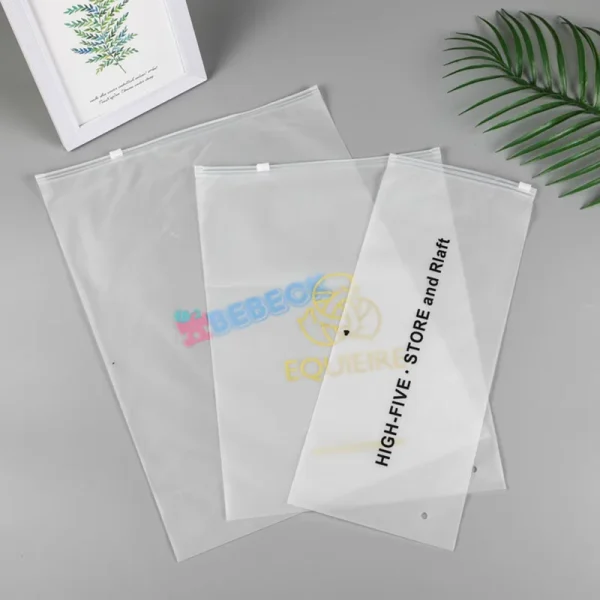 50PCSCustom Storage Frosted Zipper Bags Home Clothing Shirts Business Small Business Packaging Product Bags Print Your Own Logo 5