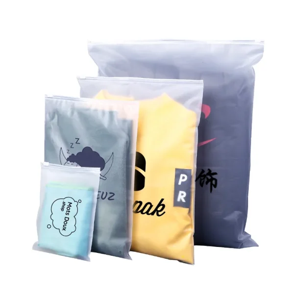 50PCSCustom Storage Frosted Zipper Bags Home Clothing Shirts Business Small Business Packaging Product Bags Print Your Own Logo 6