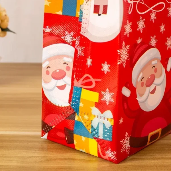 Christmas Gift Bags Santa Elk Snowflake Tote Bag Children's Gift Bags Thickened Non-woven Waterproof Bag Christmas Decoration 3