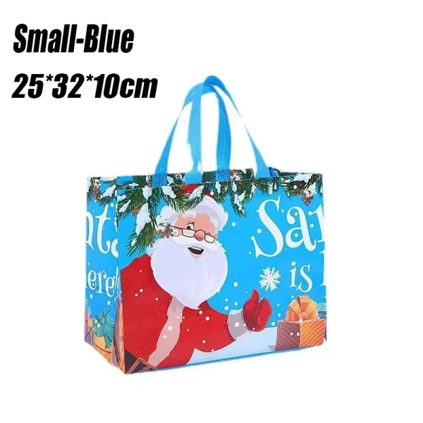 Christmas Gift Bags Santa Elk Snowflake Tote Bag Children's Gift Bags Thickened Non-woven Waterproof Bag Christmas Decoration 5