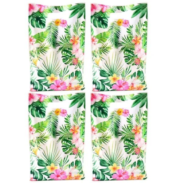 10/20/50pcs Summer Hawaiian Floral Gift Bags Hawaii Luau Tropical Beach Party Favor Bags with Handle for Birthday Party Supplies 6