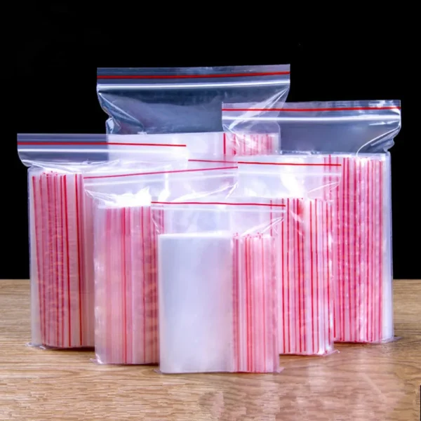 100PCS High Clear Small Plastic Gifts Jewelry Ziplock Bag DIY Snack Powder Hardware Bracelets Candy Spice Trial Gift Pouches 1