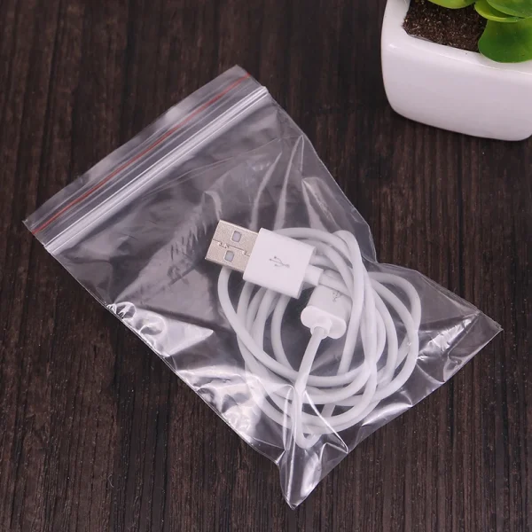 100PCS High Clear Small Plastic Gifts Jewelry Ziplock Bag DIY Snack Powder Hardware Bracelets Candy Spice Trial Gift Pouches 4
