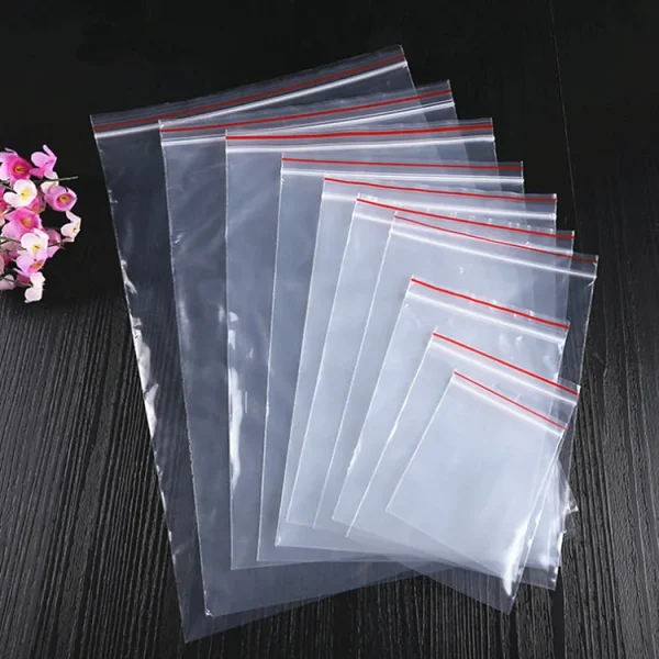 100PCS High Clear Small Plastic Gifts Jewelry Ziplock Bag DIY Snack Powder Hardware Bracelets Candy Spice Trial Gift Pouches 6