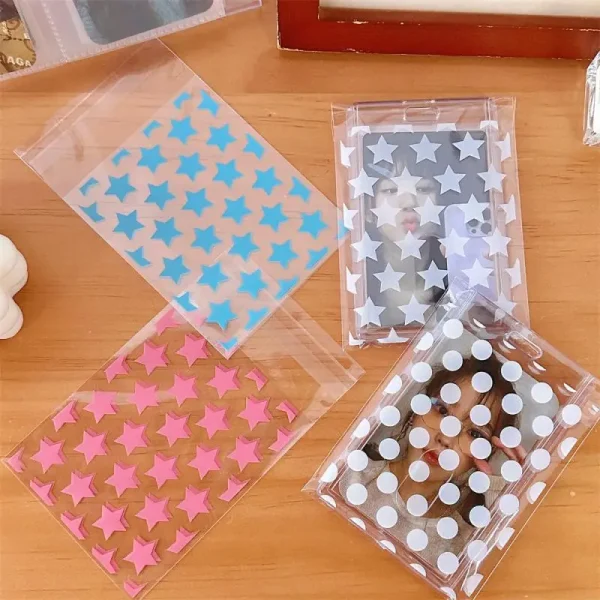 10/50Pcs Opp Plastic Bag Self Adhesive Transparent Plastic Bags Beads Jewelry Storage Packaging Gift Bag Kpop Small Card Holder 2