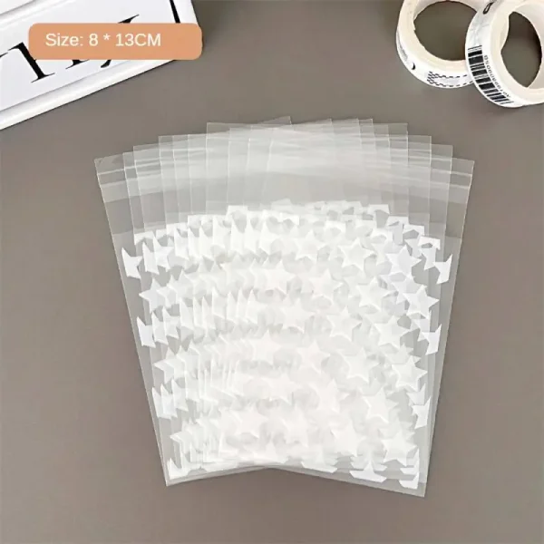 10/50Pcs Opp Plastic Bag Self Adhesive Transparent Plastic Bags Beads Jewelry Storage Packaging Gift Bag Kpop Small Card Holder 5