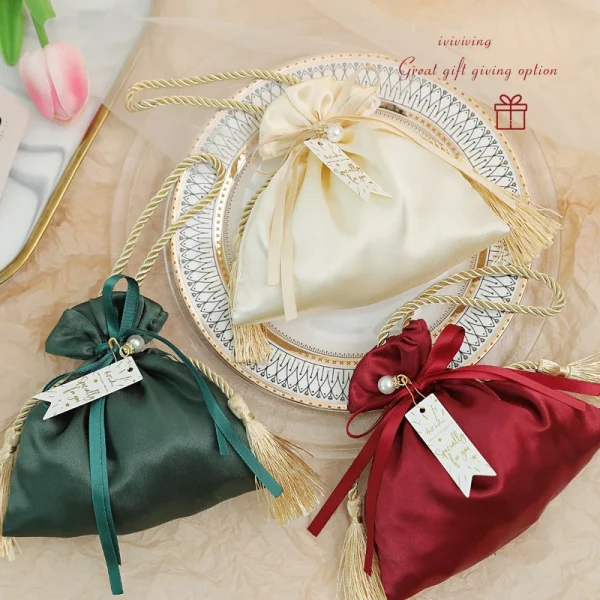 Velvet Silk Bag Gift Candy Drawstring Pouches Wedding Guest Gift Packing Bags Party Jewelry Organizer Chocolate Candy Bags Suppl 4