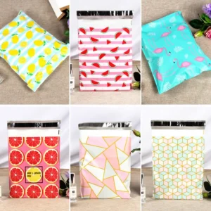 10/100PCS Poly Mailer Adhesive Envelope Courier Print Bag DIY Lady Panties Dress T-shirt Wedding Xmas Gift Box Packaging Pouches 1