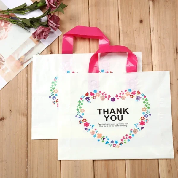 50pcs Christmas Party Thank You Gift Bag Wedding Birthday Gift Plastic Packaging Bag Decoration Small Business Packaging Bags 4