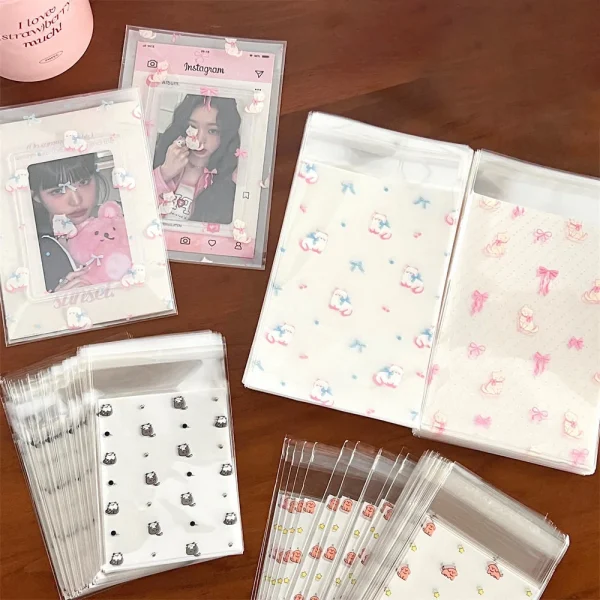50/100 Pcs Cute Pet Self Adhesive Bag Small Card Packaging Bag Jewelry Bracelet Small Item Packaging Bag Packaging Bag Gift Bag 4