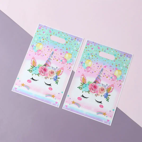 10pcs Handbag Candy Bags Unicorn Birthday Party Decoration Kids Gift Packing Bag 1st Birthday Baby Shower Girl Party Supplies 6