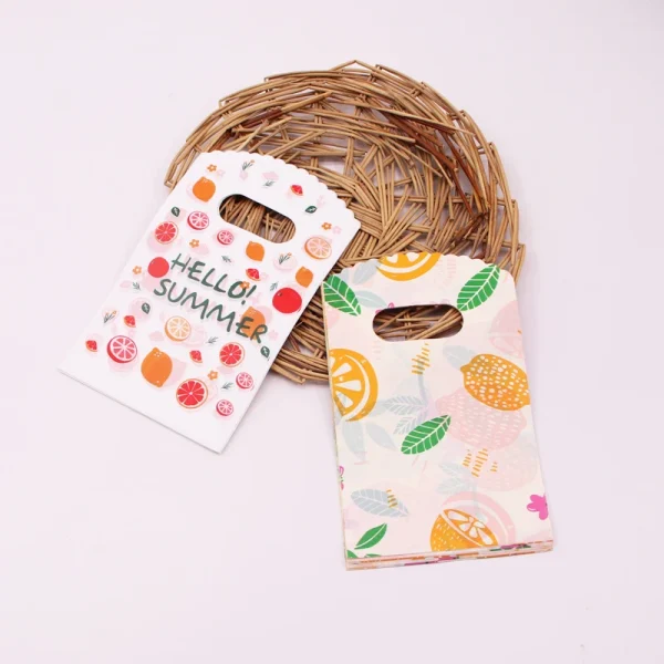 50Pcs/Lot Multi Designs Plastic Bags 9x15cm Mini Gift Bag Party Jewelry Nuts Candy Packaging Bags Nice Plastic Shopping Bag 4