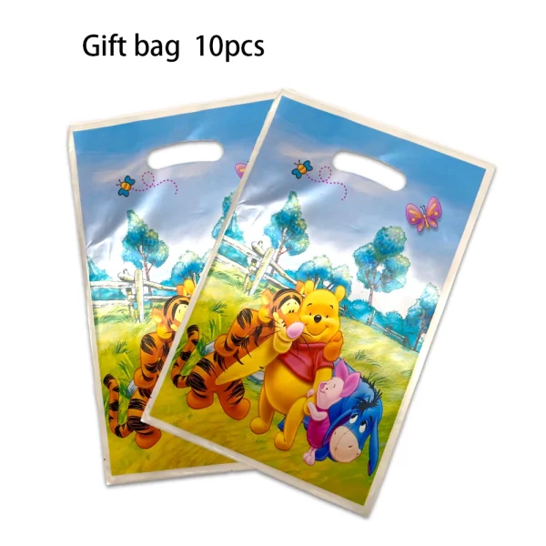 10pcs/lot Winnie Pooh Party Gift Bags Bear Candy Bags Child Party Loot Bags Boy Girl Kids Birthday Party Favor Supplies Decor 3