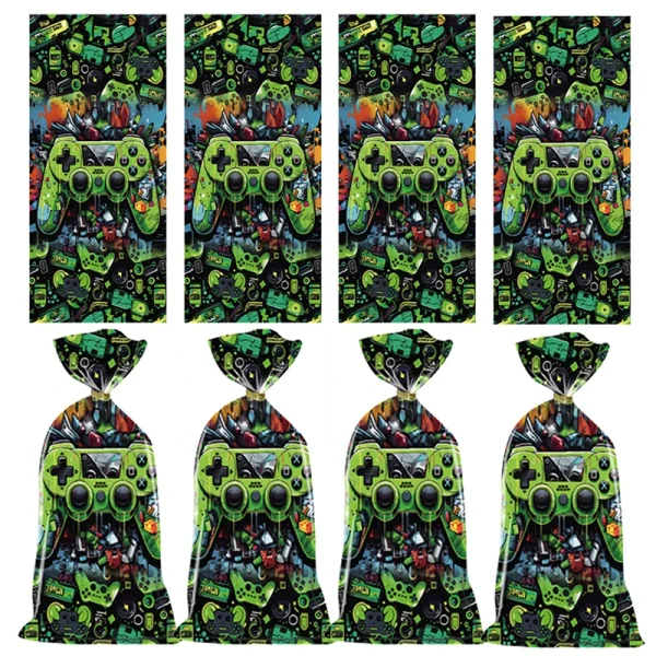 50pcs Gamepad Theme Candy Bags Happy Birthday Party Candy Gift Bags Portable Packing Bag Game On Party Decoration Baby Shower 1