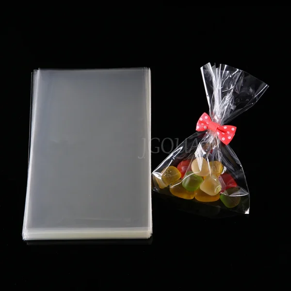 Thick Clear Flat Open Top OPP Plastic Bags For Candy Cookie Lollipop Wedding Party Gift Bag Packaging Card Packing DIY Christmas 1