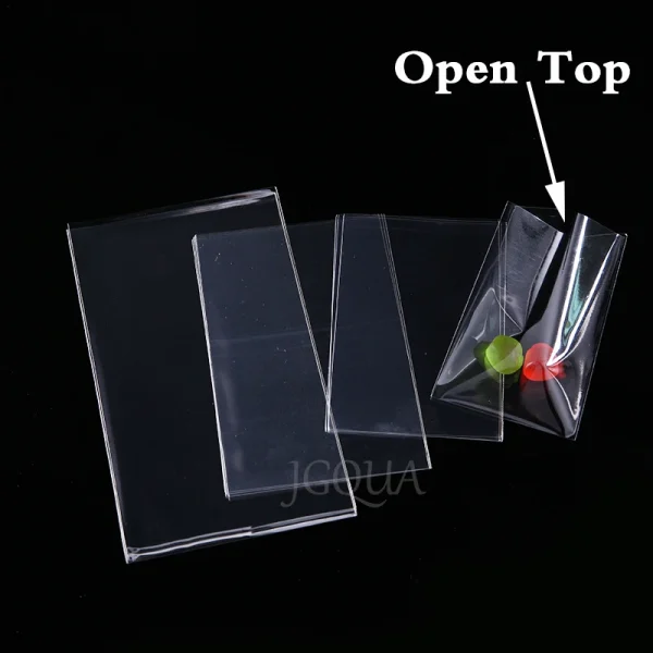 Thick Clear Flat Open Top OPP Plastic Bags For Candy Cookie Lollipop Wedding Party Gift Bag Packaging Card Packing DIY Christmas 6