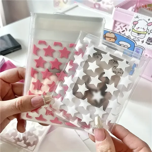 100 pcs Star self-adhesive Bag Essential Packaging Bag For Card Packaging Card Sleeve Gift Packaging Bag Jewelry Packaging Bag 1