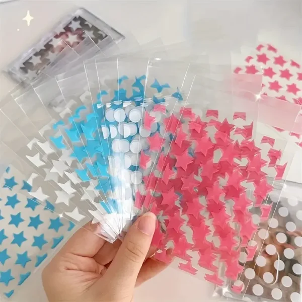 100 pcs Star self-adhesive Bag Essential Packaging Bag For Card Packaging Card Sleeve Gift Packaging Bag Jewelry Packaging Bag 2