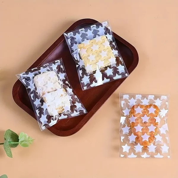 100 pcs Star self-adhesive Bag Essential Packaging Bag For Card Packaging Card Sleeve Gift Packaging Bag Jewelry Packaging Bag 4