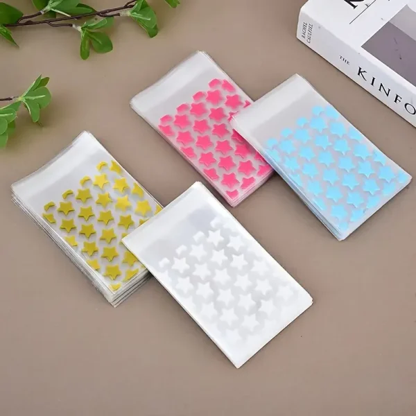 100 pcs Star self-adhesive Bag Essential Packaging Bag For Card Packaging Card Sleeve Gift Packaging Bag Jewelry Packaging Bag 5