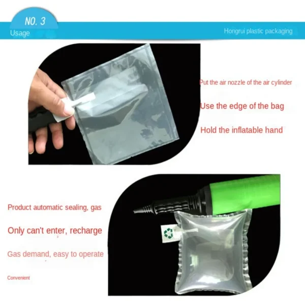 10pcs Inflatable Bubble Wrap Portable Column Shockproof Air Inflatable Packaging Bag Buffer Plastic Fragile Wrap Transportation 6