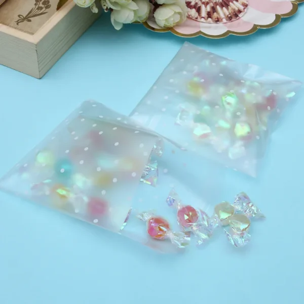 Frosted Dot Self-adhesive Bag Baking Packaging Bag with Thank You Stickers Food Grade Candy and Biscuit Packaging Bag 50Pcs/Pack 3