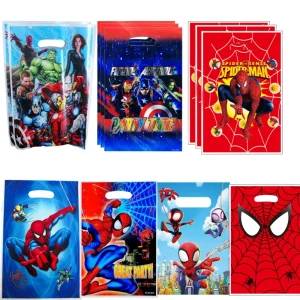 10/40pcs Spiderman Gift Bag Candy Loot Bag Cartoon Theme Party Festival Event Spiderman Birthday Decoration Favor Party Supplies 1