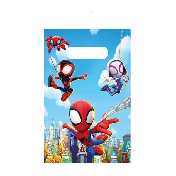 10/40pcs Spiderman Gift Bag Candy Loot Bag Cartoon Theme Party Festival Event Spiderman Birthday Decoration Favor Party Supplies 6