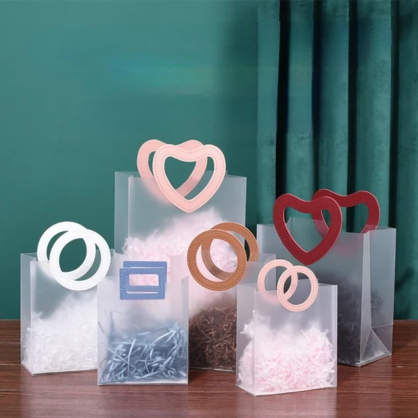 PVC Gift Bags Packing Bag with Handle Wedding Accessories Festival Souvenir Party Present Candy Jewelry Packaging Home 1