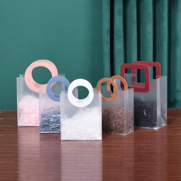 PVC Gift Bags Packing Bag with Handle Wedding Accessories Festival Souvenir Party Present Candy Jewelry Packaging Home 2