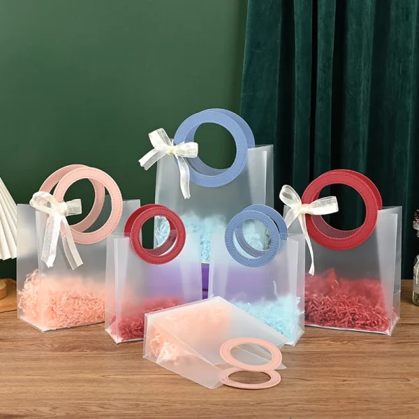 PVC Gift Bags Packing Bag with Handle Wedding Accessories Festival Souvenir Party Present Candy Jewelry Packaging Home 3