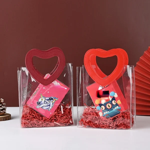 PVC Gift Bags Packing Bag with Handle Wedding Accessories Festival Souvenir Party Present Candy Jewelry Packaging Home 5