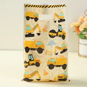Construction Candy Bags Cookie Candy Bags Engineering Vehicle Theme Birthday Party Decor Kids Boy Baby Shower Supplies Gift Bags 1