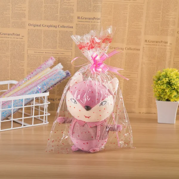 10/30pcs Large Cellophane Bags with Pull Bow Transparent Basket Colorful Bow Basket Making Holiday Gift Gift Packaging 2