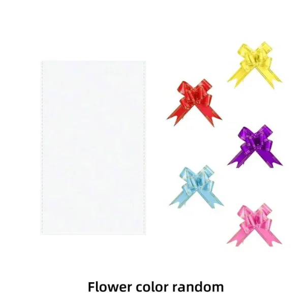 10/30pcs Large Cellophane Bags with Pull Bow Transparent Basket Colorful Bow Basket Making Holiday Gift Gift Packaging 4
