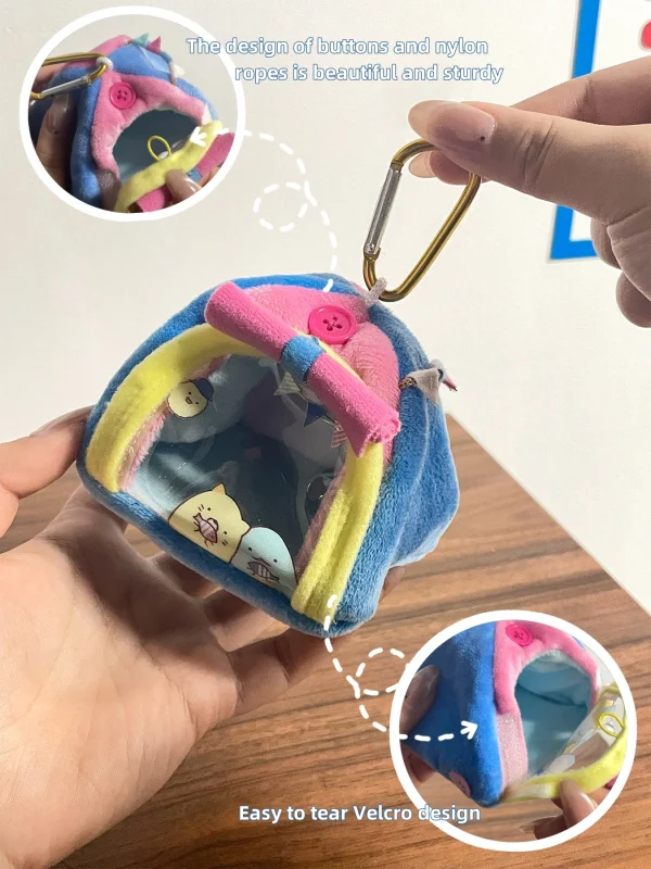 Mini Pain Bag, Coin Purse, Headphone Cable, Storage Bag, Cute Tent Plush Portable Wallet, Creative Coin Bag, Storage Bag 1