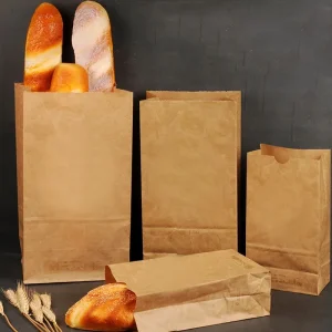10pcs Brown Kraft Paper Bag Food Vegetables Shopping Bag Candy Package Kraft Lunch Bag Bread Cookie Snack Food Takeaway Bags 1