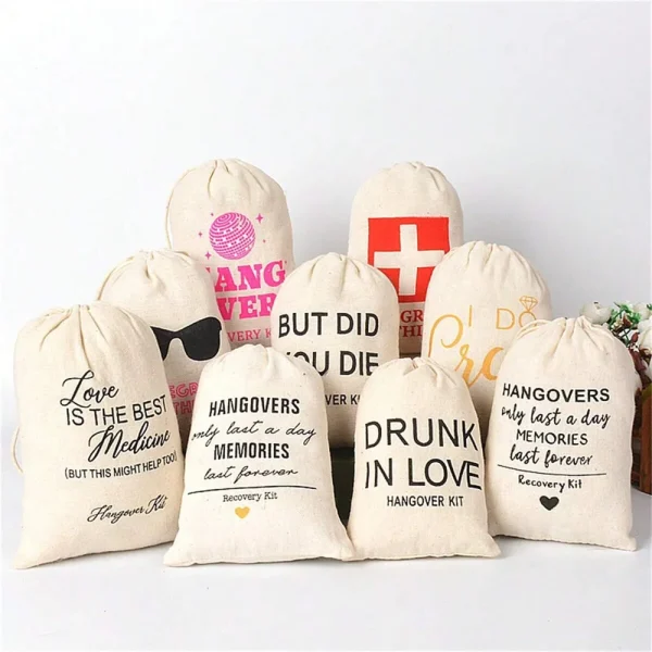 10pcs hangover bag,only last a day MEMORIES last forever Wedding Gift Bag,Single Pie Recovery Kit,Anti Resaca 5
