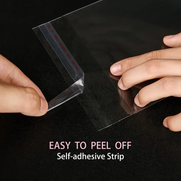 200pcs Transparent Self-Seal Cellophane Bags – Multipurpose & Assorted Sizes for Treats, Jewelry, Party Favors & Gifts 4