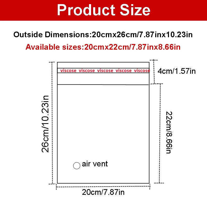 200pcs-20x26cm