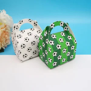 12Pcs Mini Football Candy Box Portable Cartoon Kids Birthday Favor Gift Box Chocolate Packaging Bags Baby Shower Party Decor 1