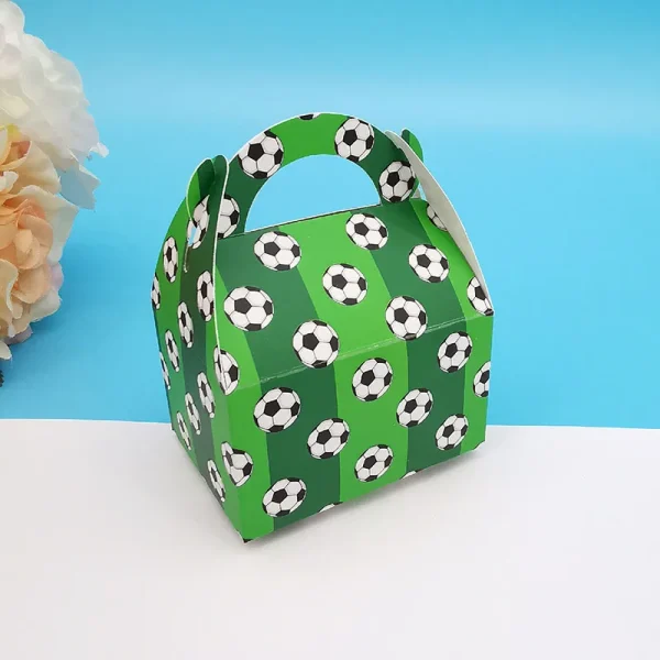 12Pcs Mini Football Candy Box Portable Cartoon Kids Birthday Favor Gift Box Chocolate Packaging Bags Baby Shower Party Decor 3