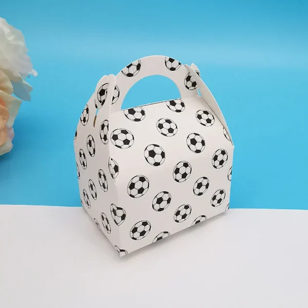12Pcs Mini Football Candy Box Portable Cartoon Kids Birthday Favor Gift Box Chocolate Packaging Bags Baby Shower Party Decor 4